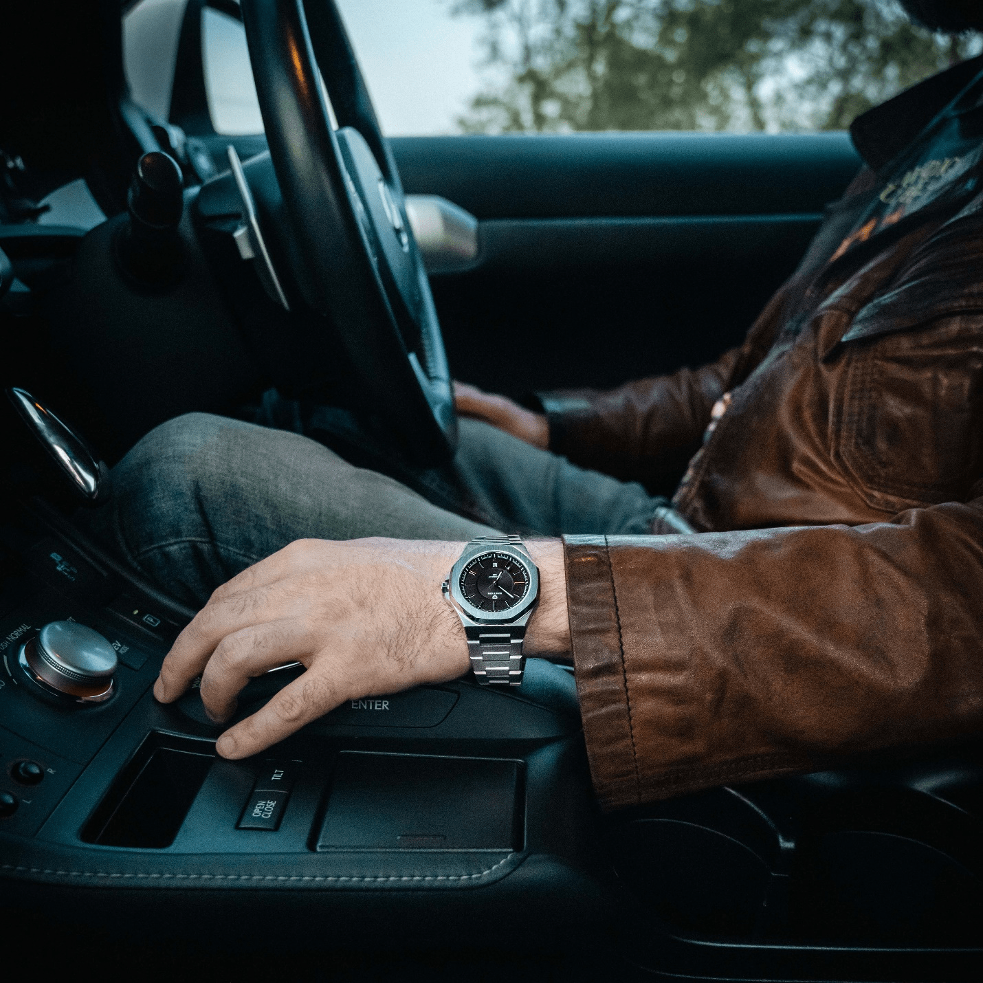 stainless steel automatic watch