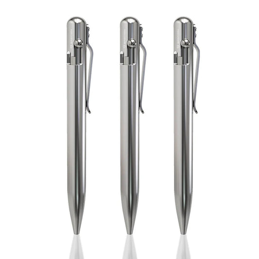 3X Stainless Steel - Bolt Action Pen