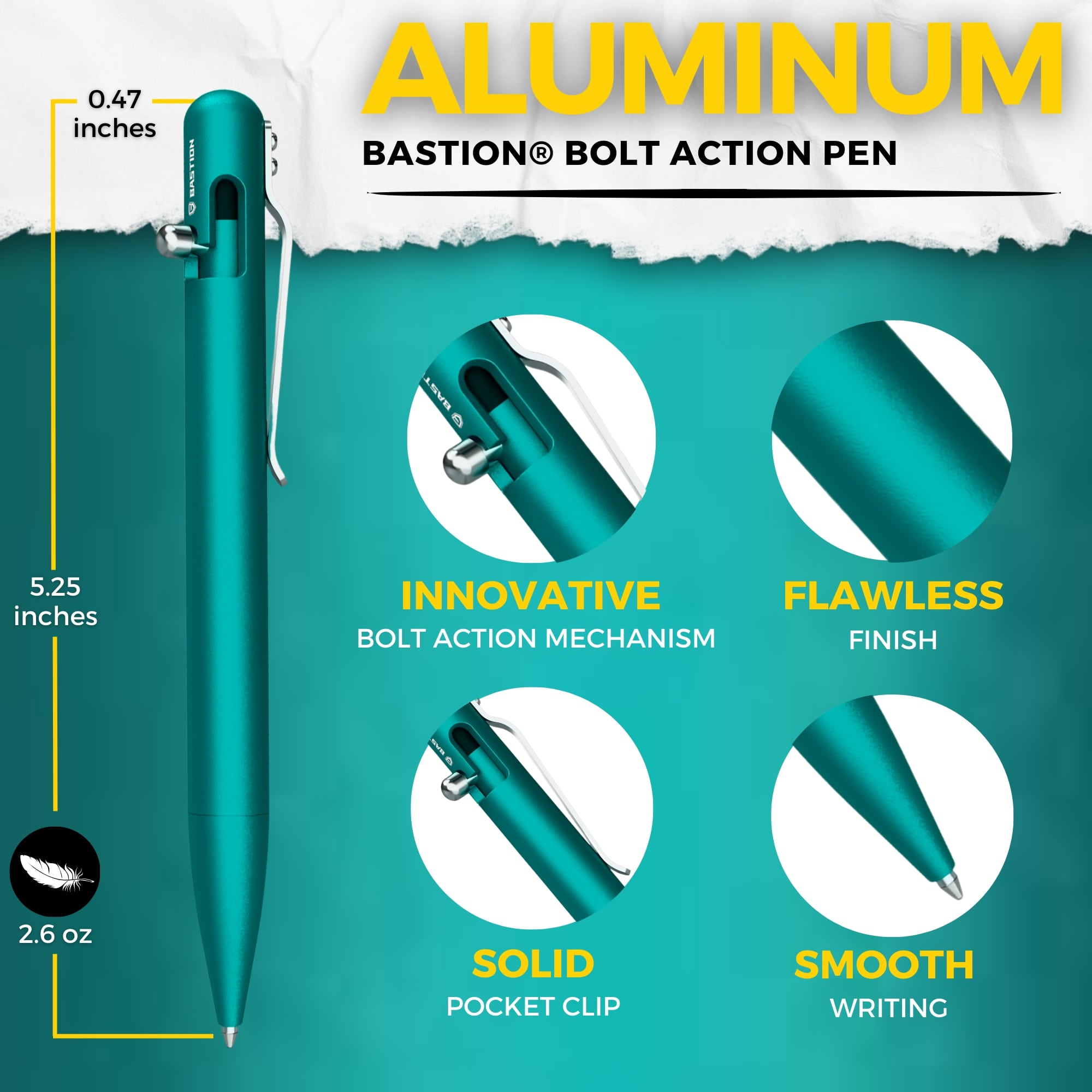 62% OFF-SALE-Aluminum - Bolt Action Pen by Bastion®
