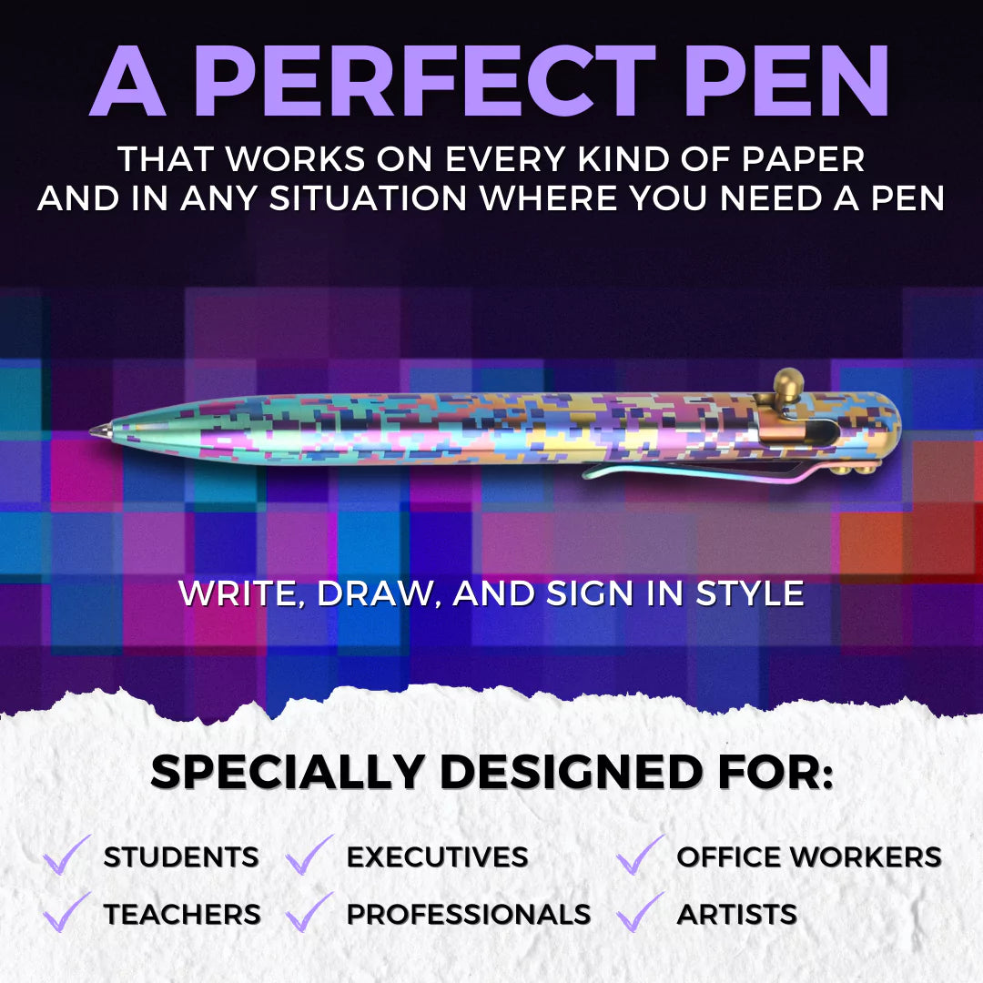 PIXEL BLITZ - TITANIUM - BASTION® BOLT ACTION PEN