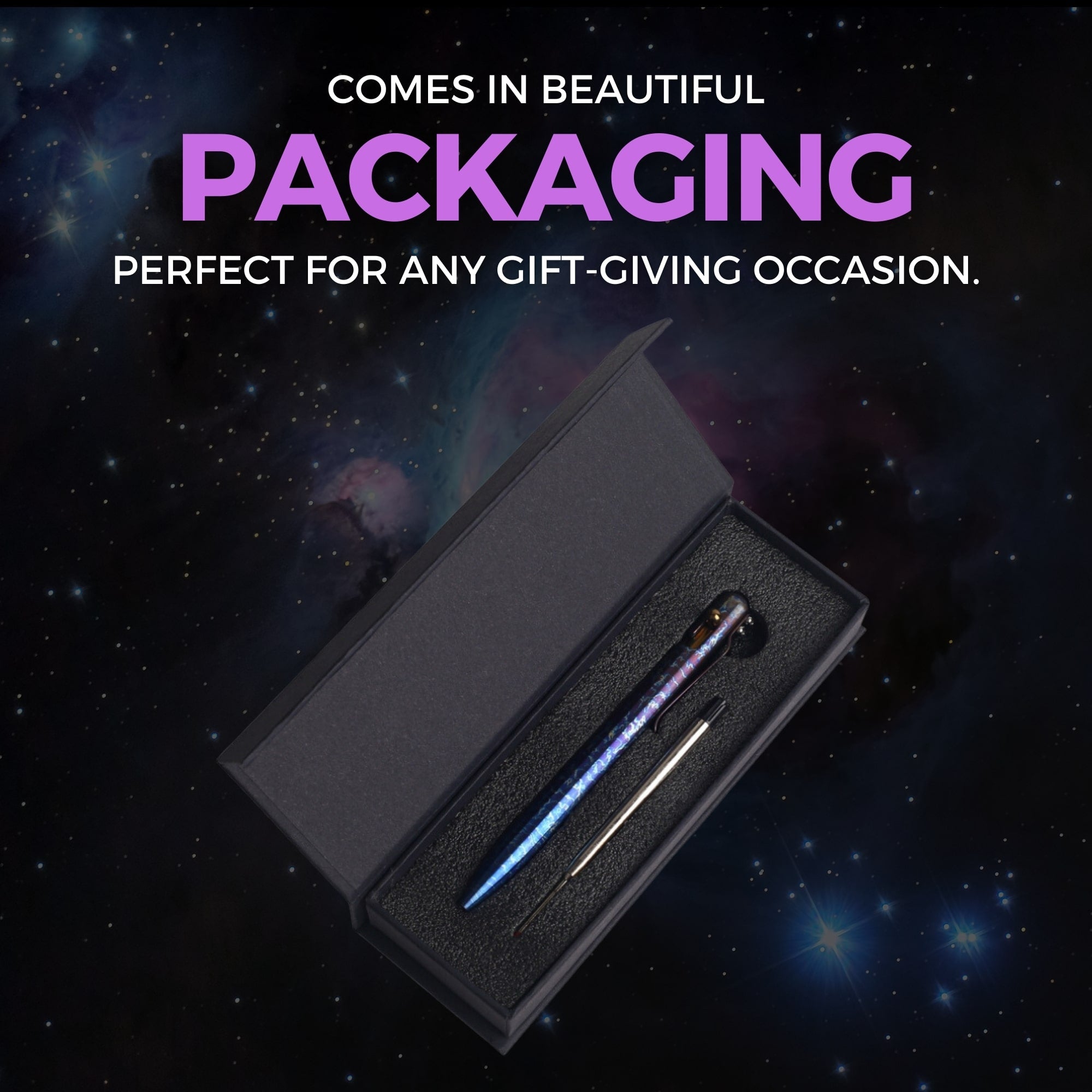 SHOWCASING ORION NEBULA - TITANIUM - BASTION® BOLT ACTION PEN