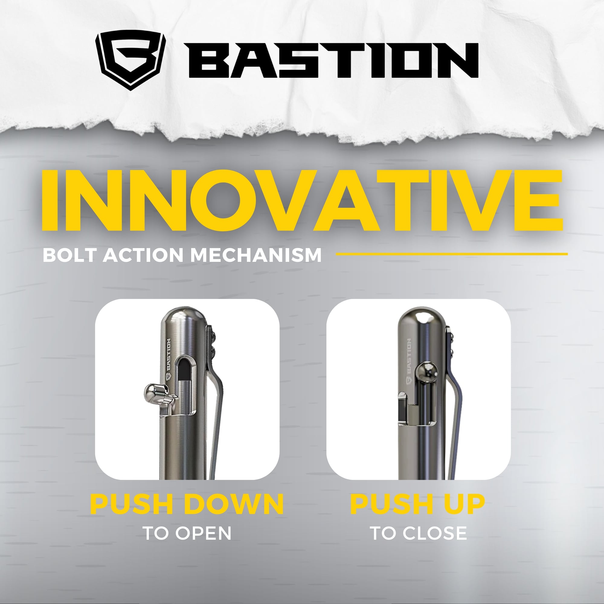 Stainless Steel - Bolt Action Pen by Bastion®