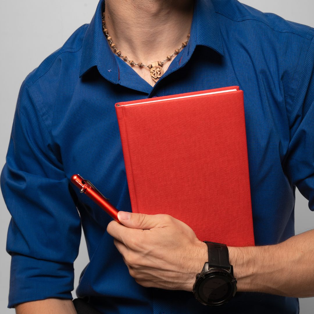 Showcasing Red Aluminum Pen