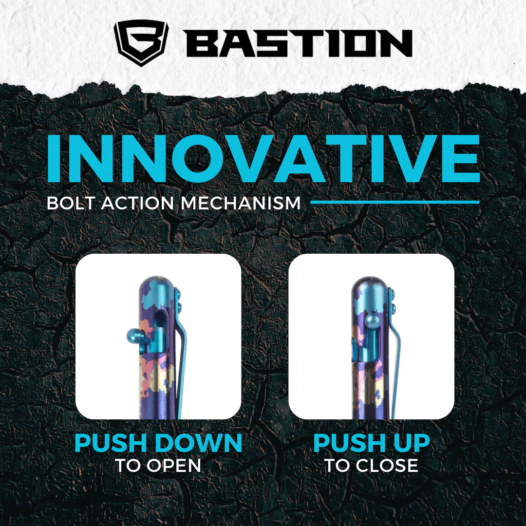 Showcasing of BLAZE - TITANIUM - BASTION® BOLT ACTION PEN