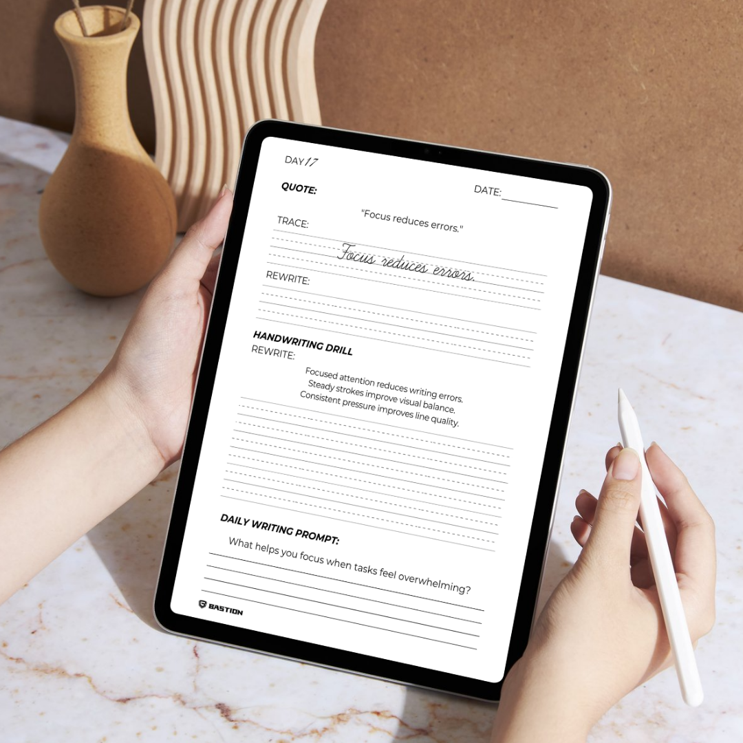 CURSIVE HANDWRITING - Daily Writing Practice E-Workbook by BASTION®