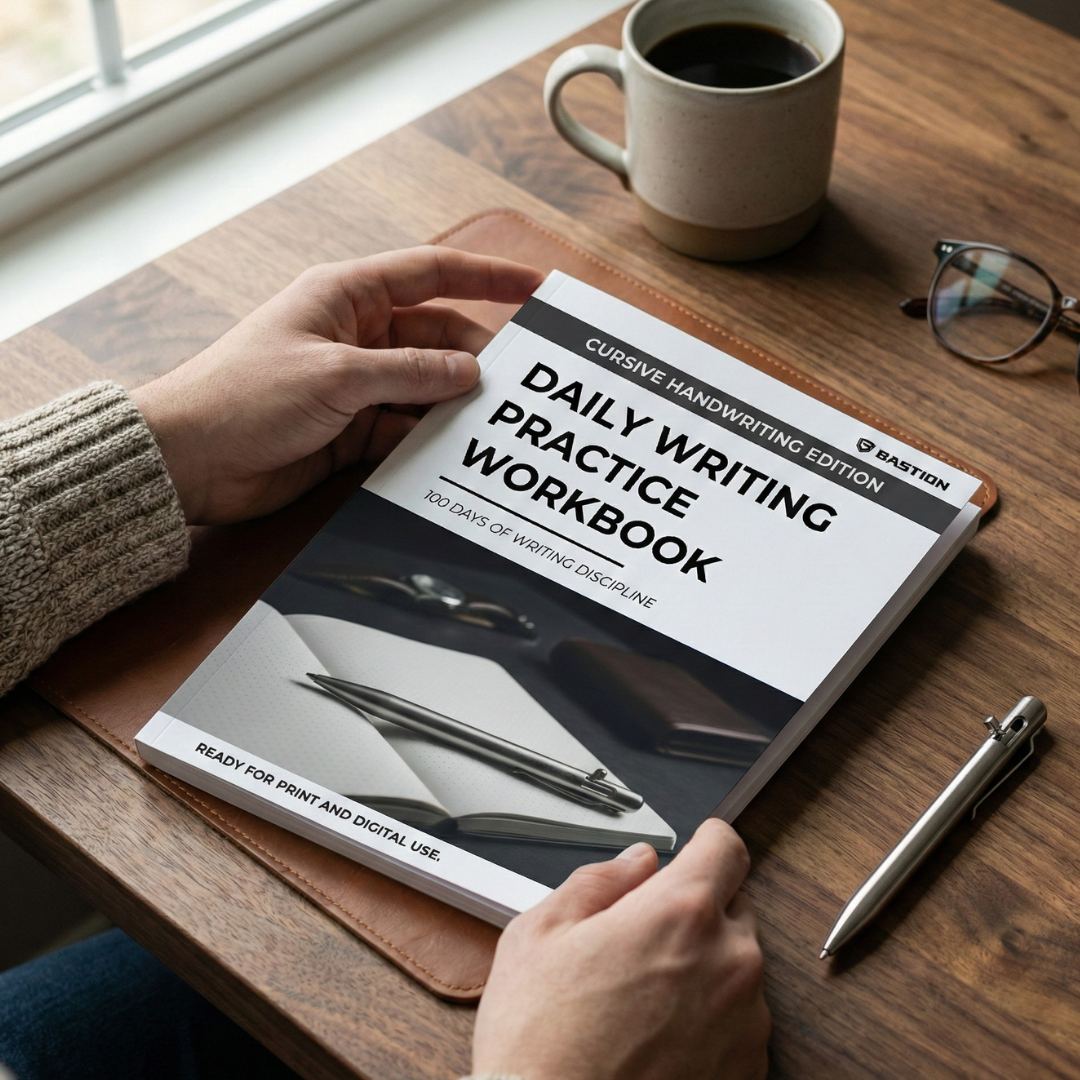 CURSIVE HANDWRITING - Daily Writing Practice E-Workbook by BASTION®