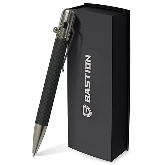 Carbon Fiber and Stainless Steel - Bolt Action Pen by Bastion® - Bastion Bolt Action Pen