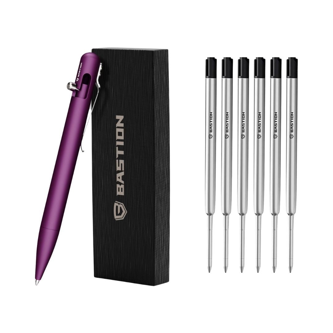 purple pen aluminum set