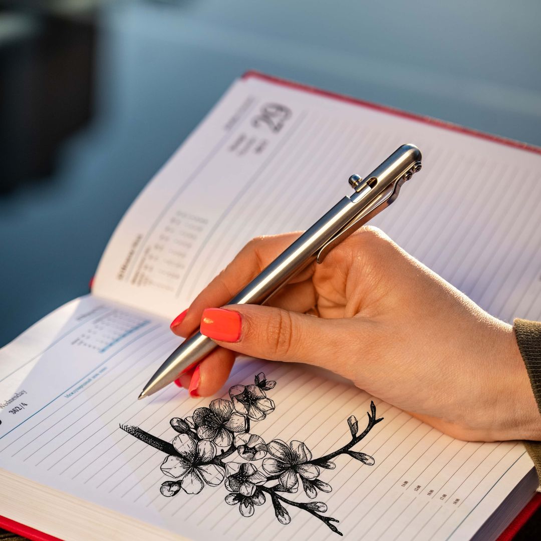 Showcasing Stainless Steel - SLIM Bolt Action Pen by Bastion®