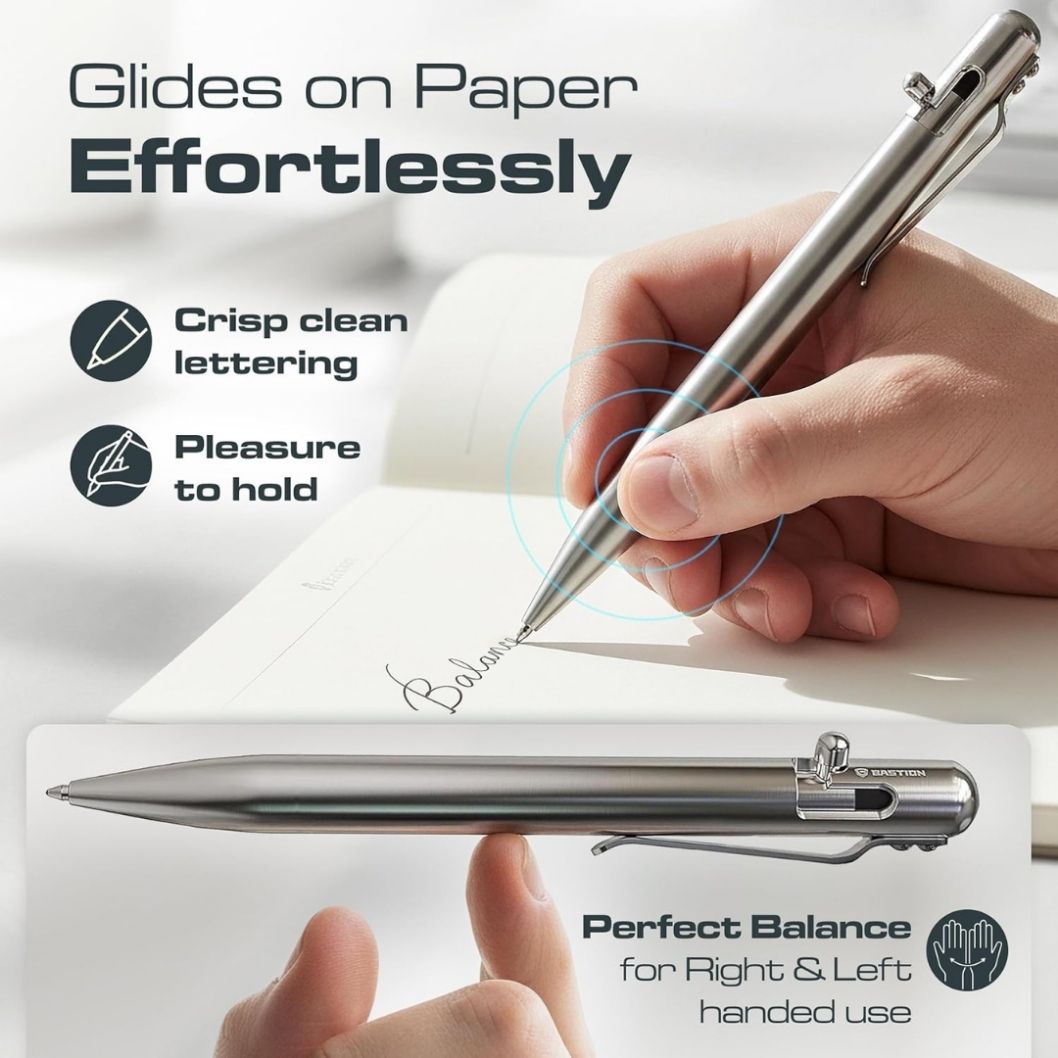 Silver_Stainless_Steel_-_Bolt_Action_Pen_best EDC pen