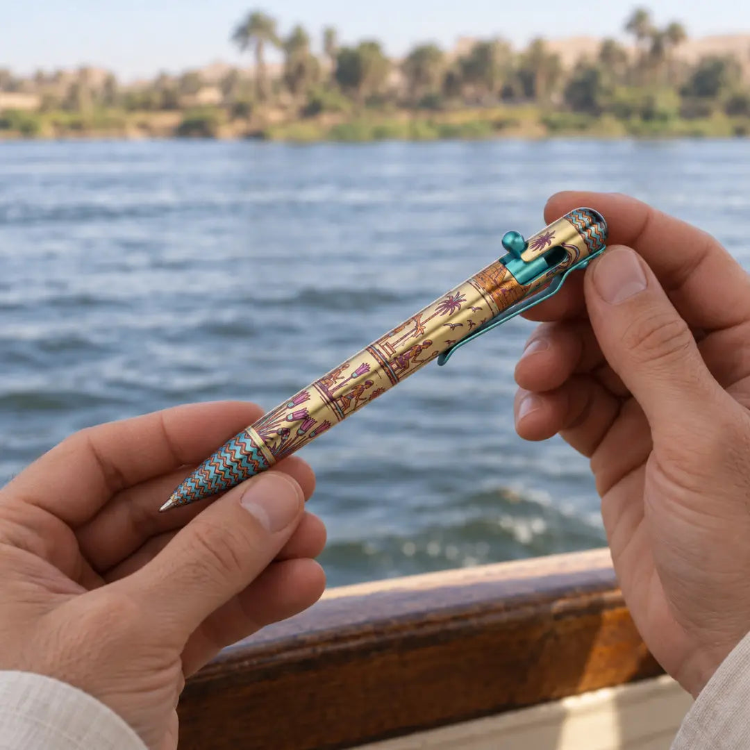THE NILE CHRONICLE - TITANIUM - BASTION® BOLT ACTION PEN (PRE-ORDER)