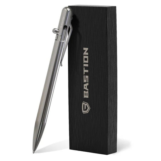 Stainless Steel - SLIM Bolt Action Pen by Bastion® - Bastion Bolt Action Pen