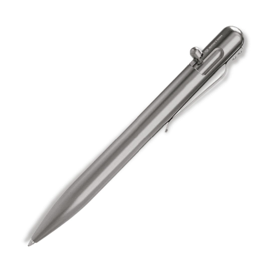 Titanium - SLIM Bolt Action Pen by Bastion® - Bastion Bolt Action Pen