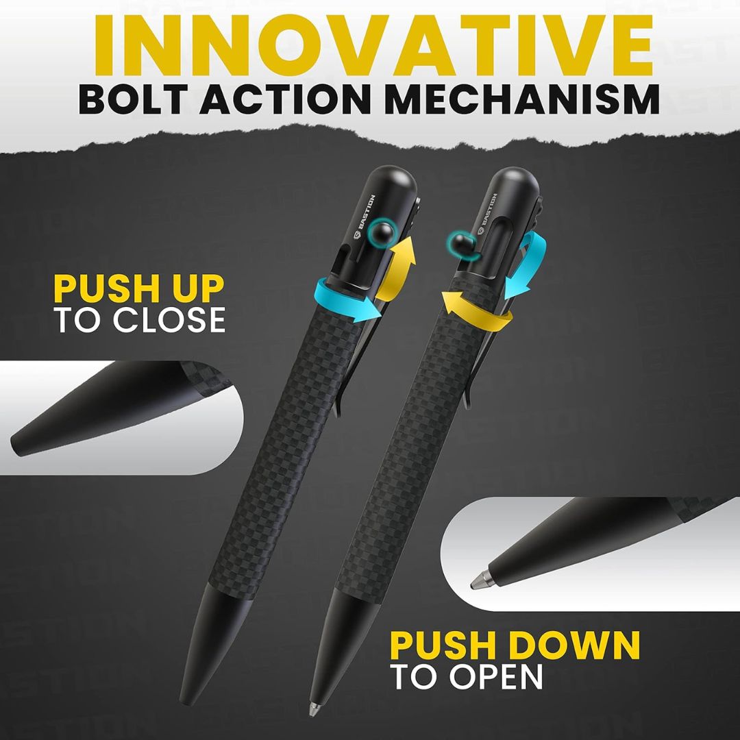 black bolt action pen