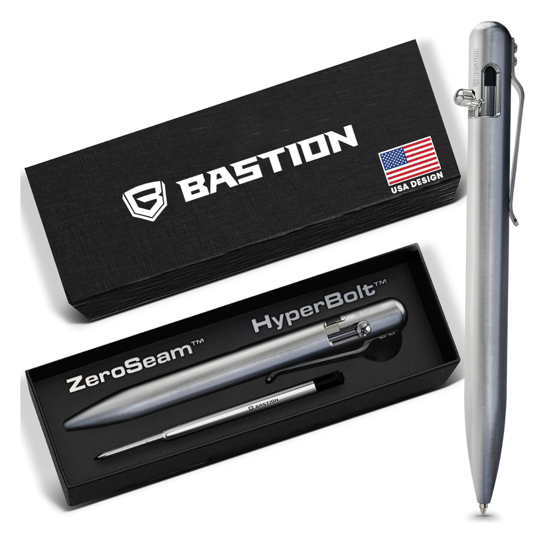 Bastion titanium bolt action pen for lawyers signing legal documents