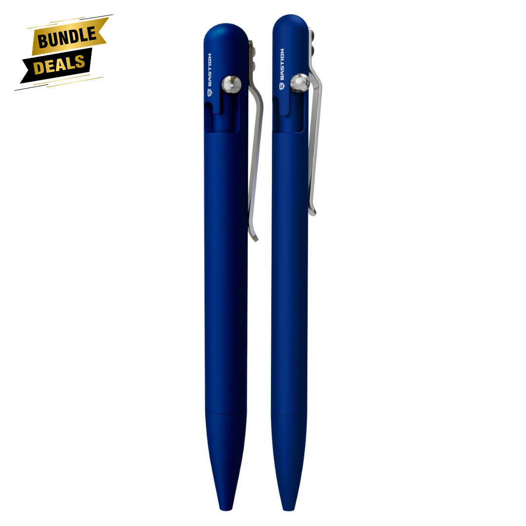 Reliable Blue Pen Aluminum Sleek Duo