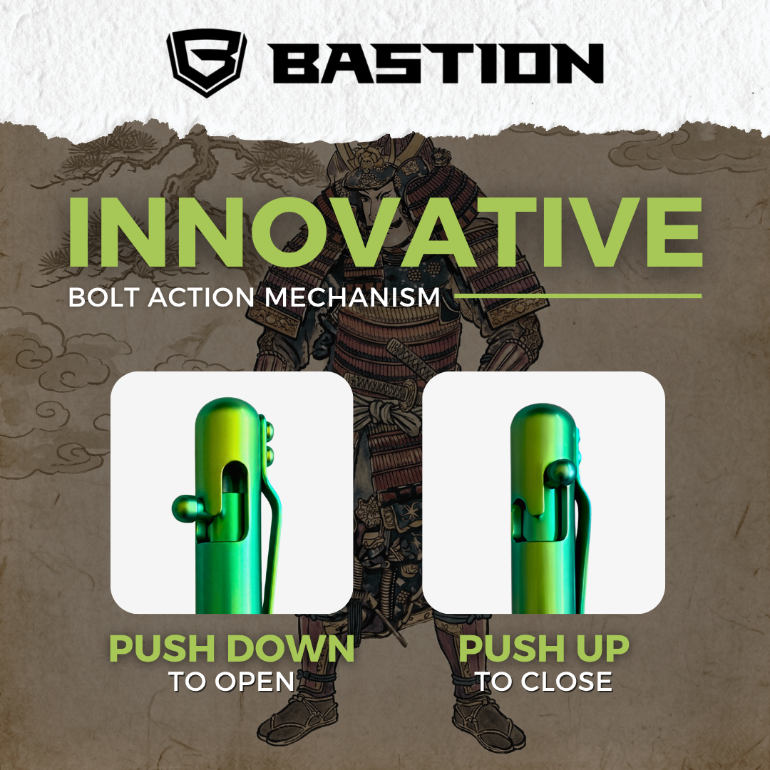 KATANA - TITANIUM - BASTION® BOLT ACTION PEN (PRE-ORDER)