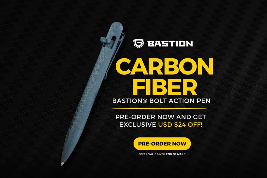 Carbon Fiber Bastion Bolt Action Pen Banner