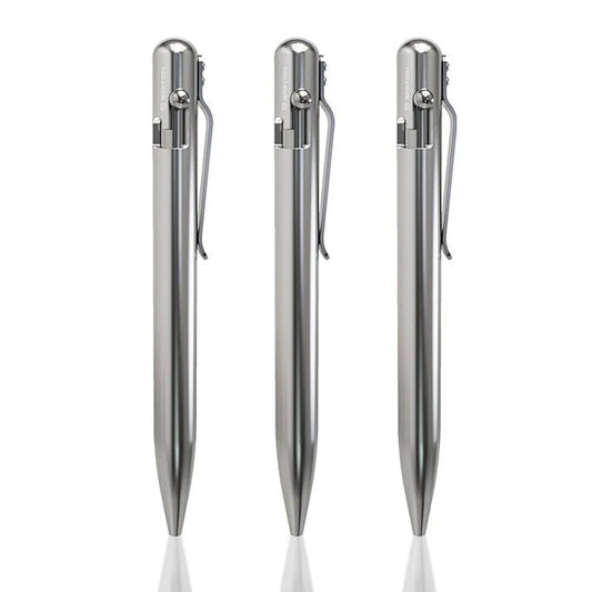 Stainless Steel, 3X - Bolt Action Pen by Bastion®