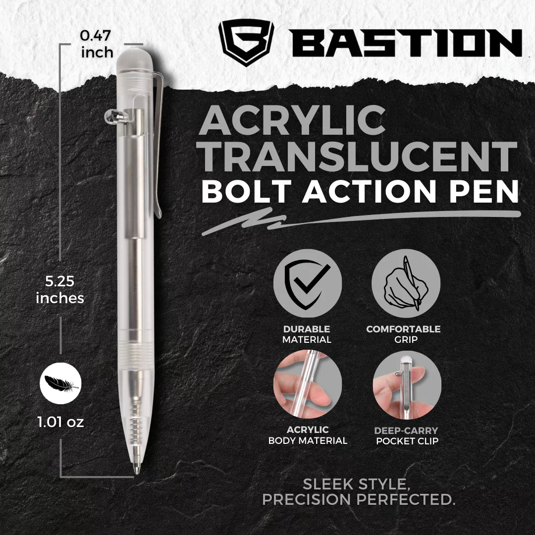 TRANSLUCENT ACRYLIC - BASTION® BOLT ACTION PEN