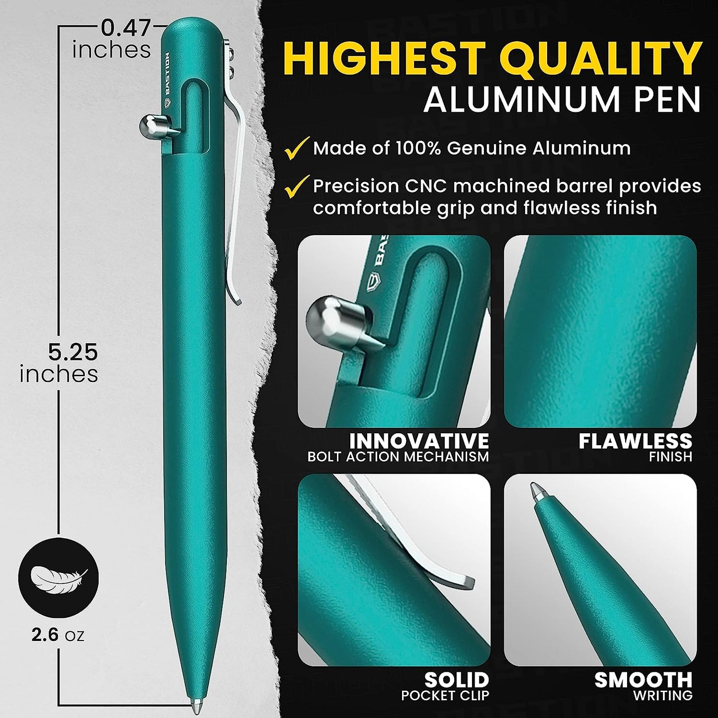 62% OFF-SALE-Aluminum - Bolt Action Pen by Bastion® - Bastion Bolt Action Pen