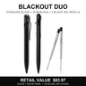 Blackout Duo - Stainless Black + Slim Black + Black Gel Ink Refill 2-Pack