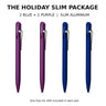 The Holiday Slim Package - Blue & Purple (Code: HOLIDAY50, 50% Off)