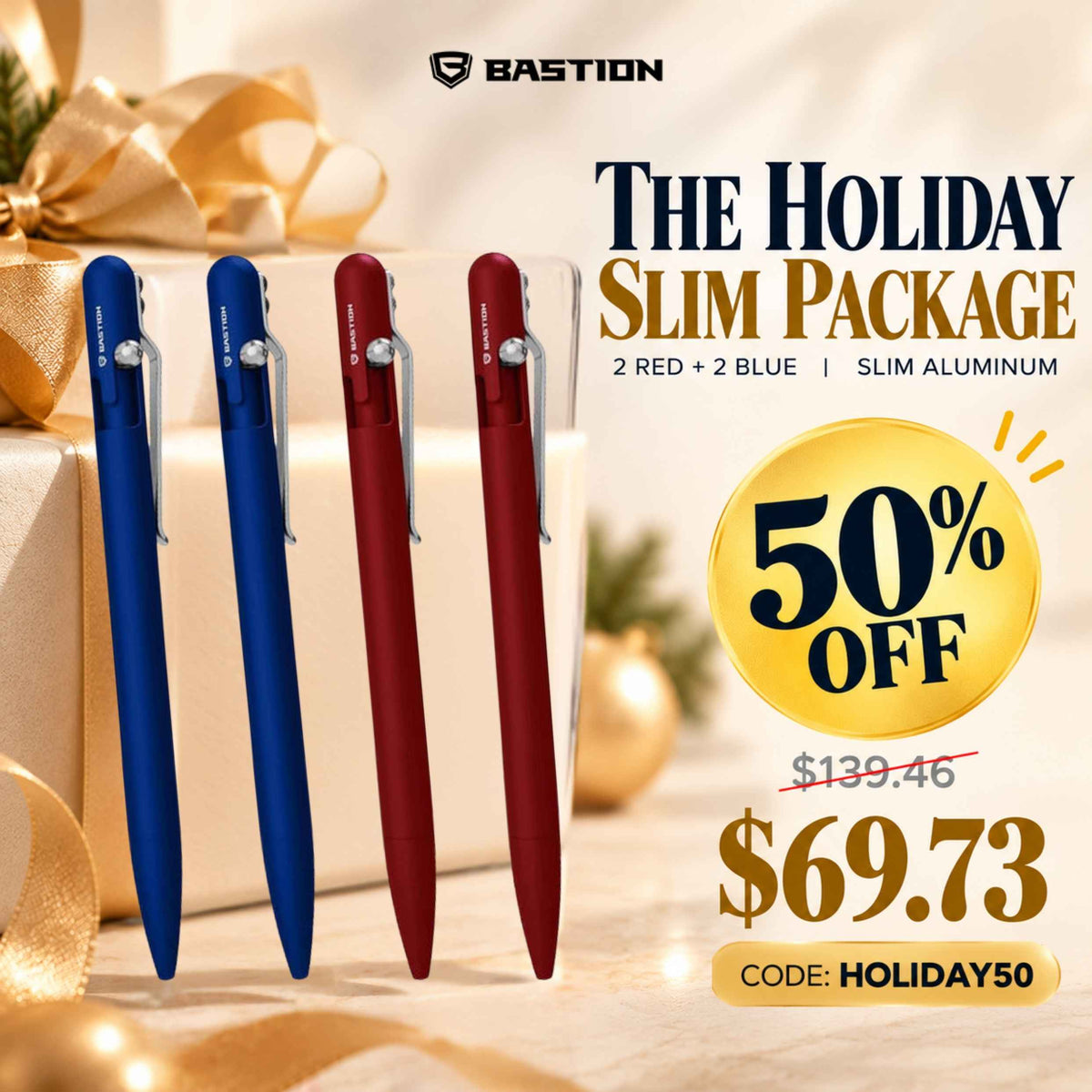 The Holiday Slim Package - Blue and Red (Code HOLIDAY50, 50% Off)