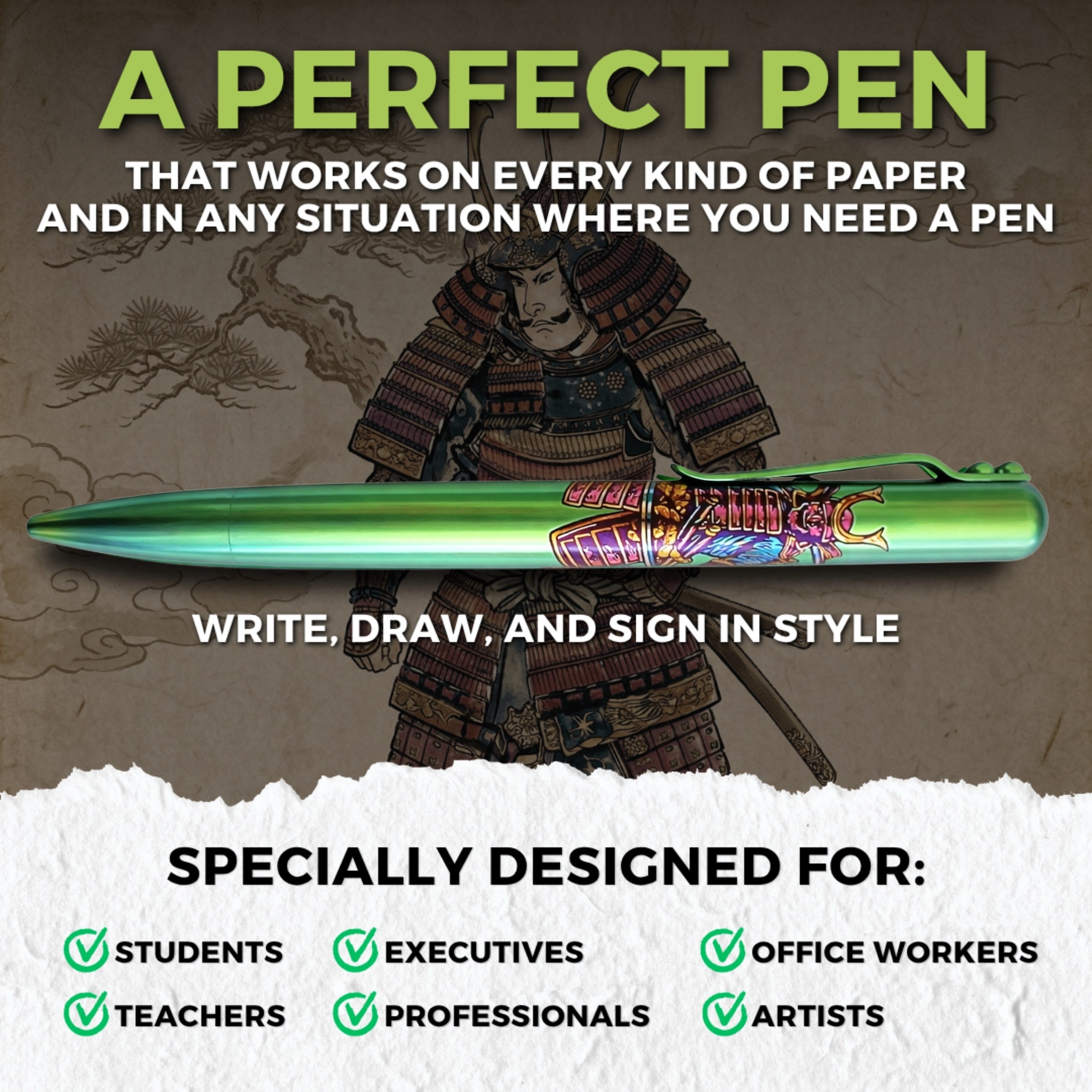 KATANA - TITANIUM - BASTION® BOLT ACTION PEN (PRE-ORDER)