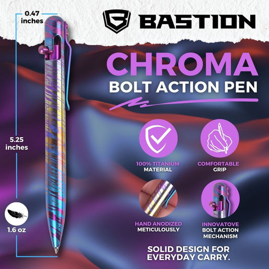 CHROMA - TITANIUM - BASTION® BOLT ACTION PEN