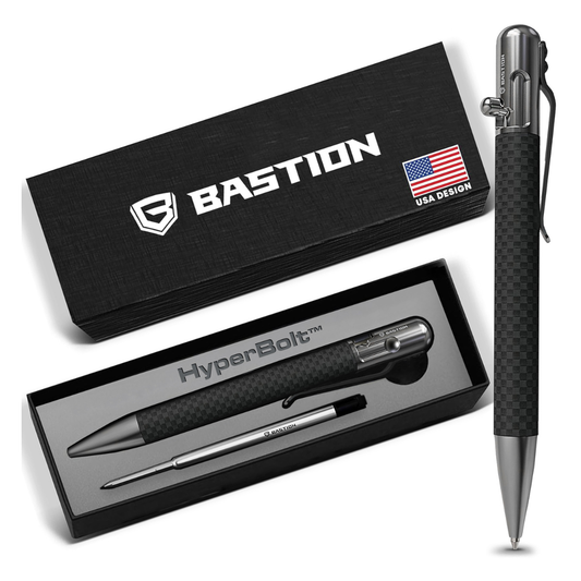 Carbon Fiber and Stainless Steel - Bolt Action Pen by Bastion®