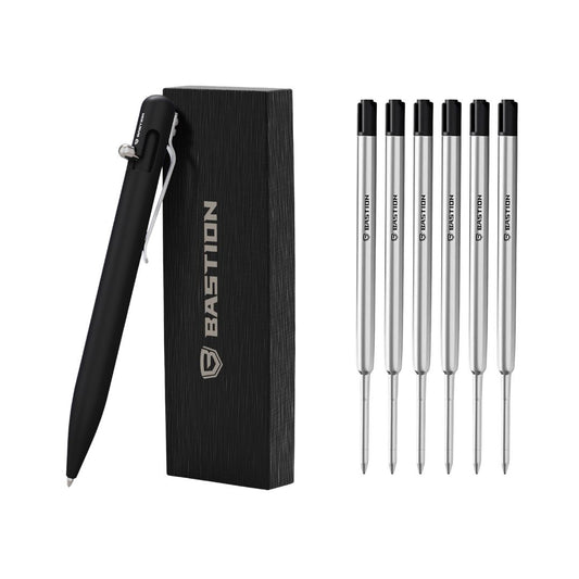 JET BLACK ALUMINUM SET - Bastion Bolt Action Pen