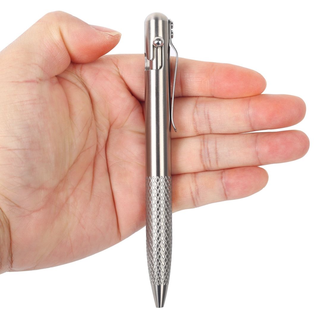 Bastion MONARCH Diamond Grip pen in hand