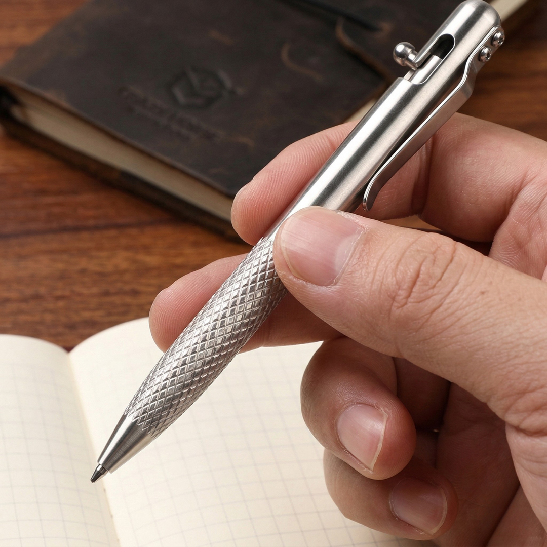 MONARCH bolt action pen pocket clip detail