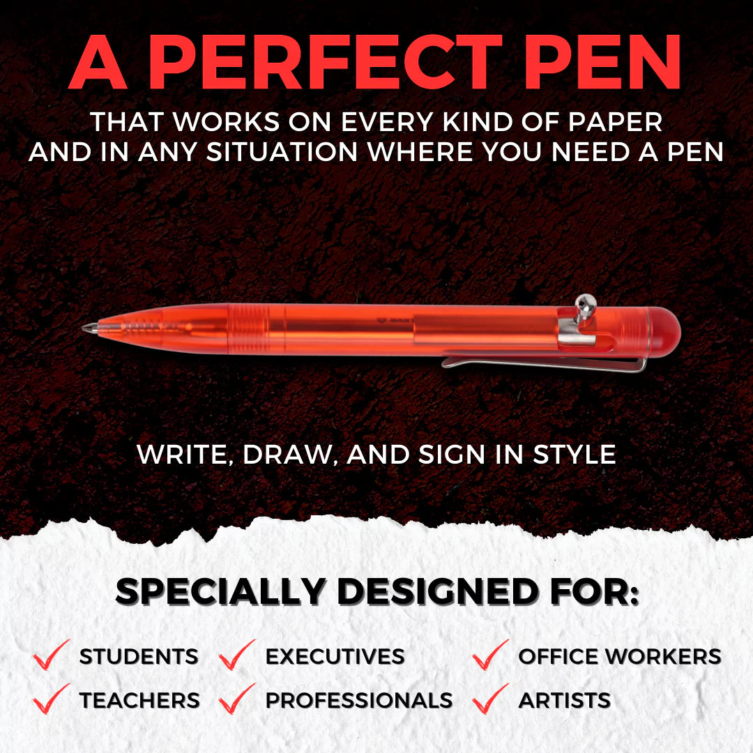 RED ACRYLIC - BASTION® BOLT ACTION PEN