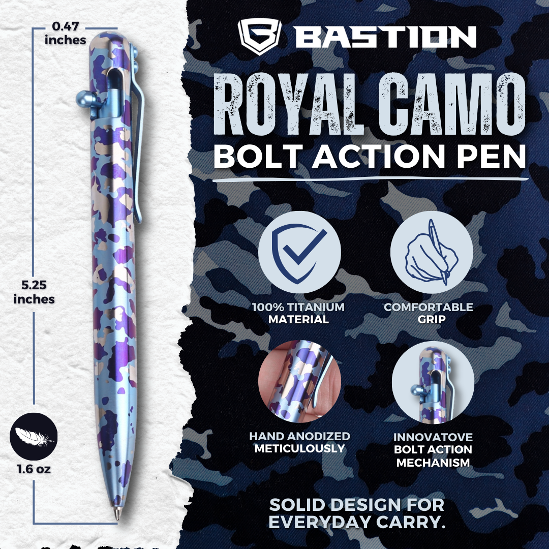 ROYAL CAMO - TITANIUM - BASTION® BOLT ACTION PEN (PRE-ORDER)