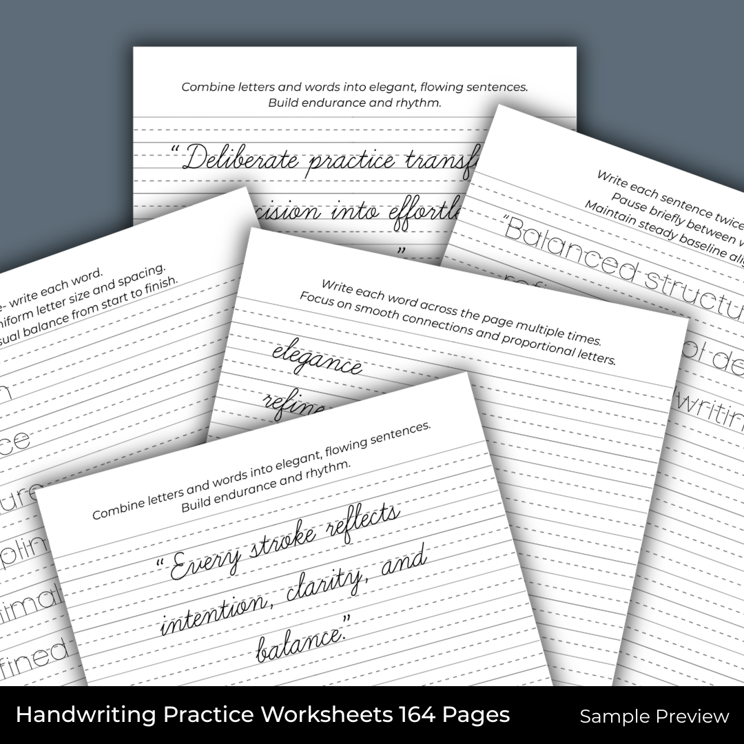 PREMIUM HANDWRITING IMPROVEMENT BUNDLE E-WORKBOOK by BASTION®