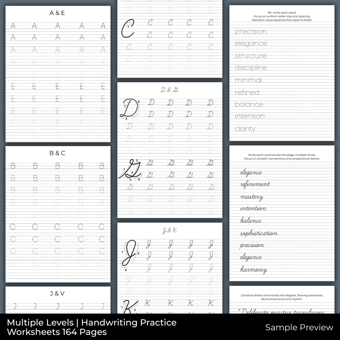 calligraphy practice sheets