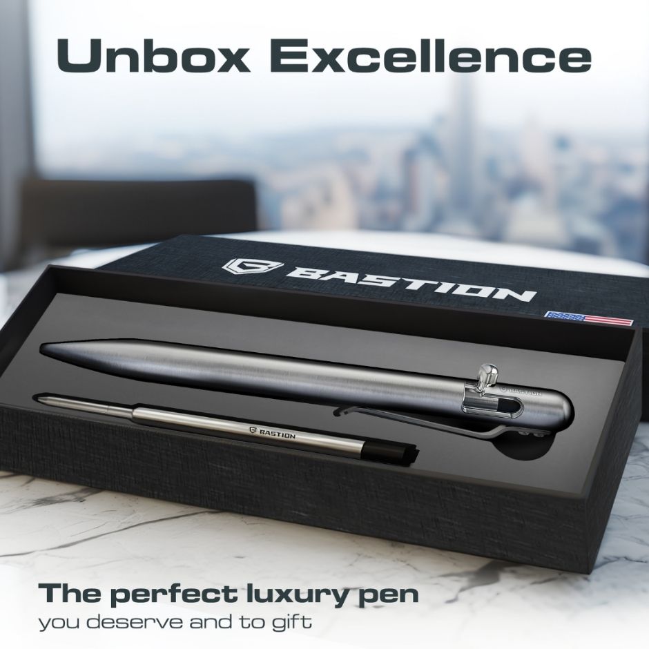 Slim Titanium Executive Pen Bastion Bolt Action Pen - 2026 EDC Pen