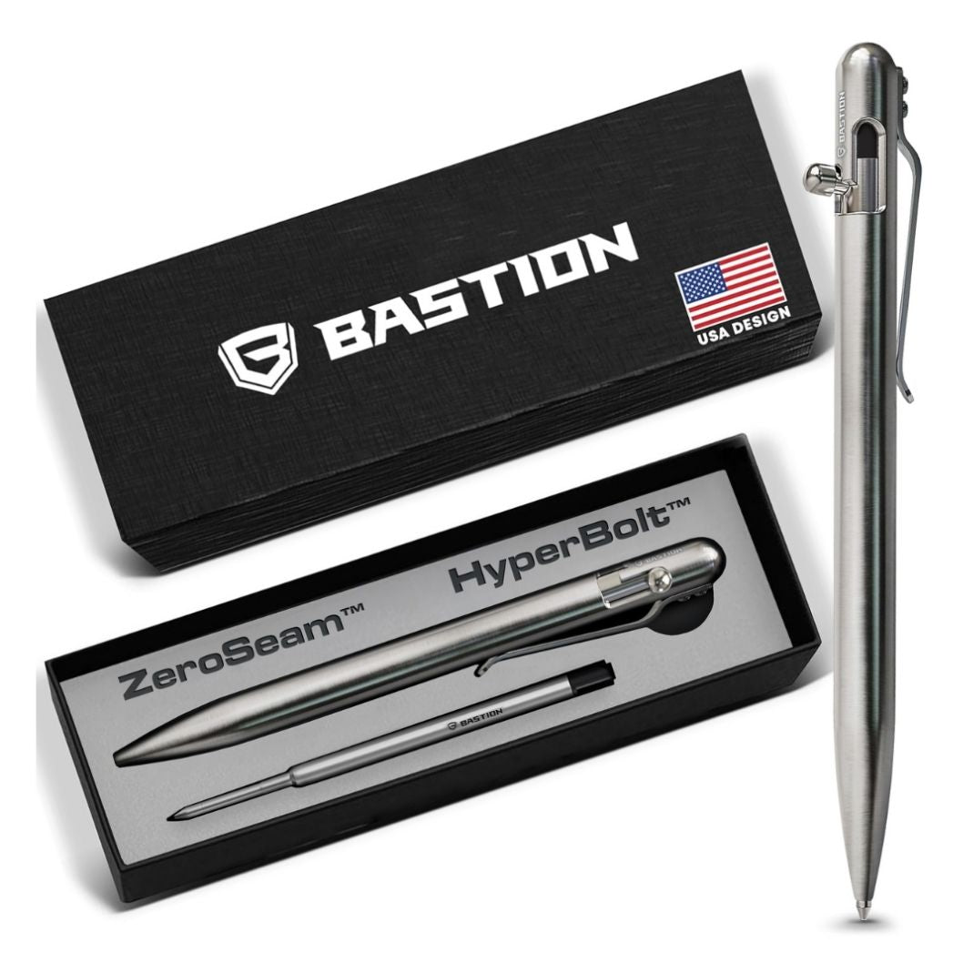 Slim Stainless Steel-Bolt Action Pen by Bastion_best EDC pen