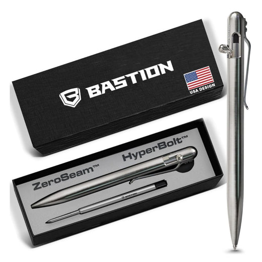 Slim Stainless Steel-Bolt Action Pen by Bastion_best EDC pen