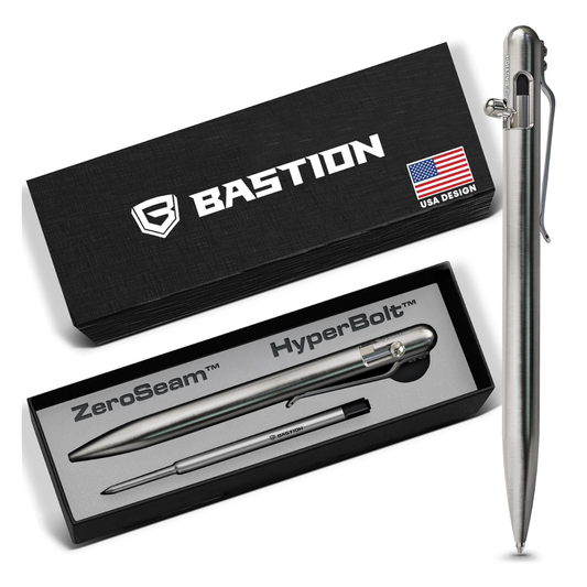 Stainless Steel - SLIM Bolt Action Pen by Bastion®