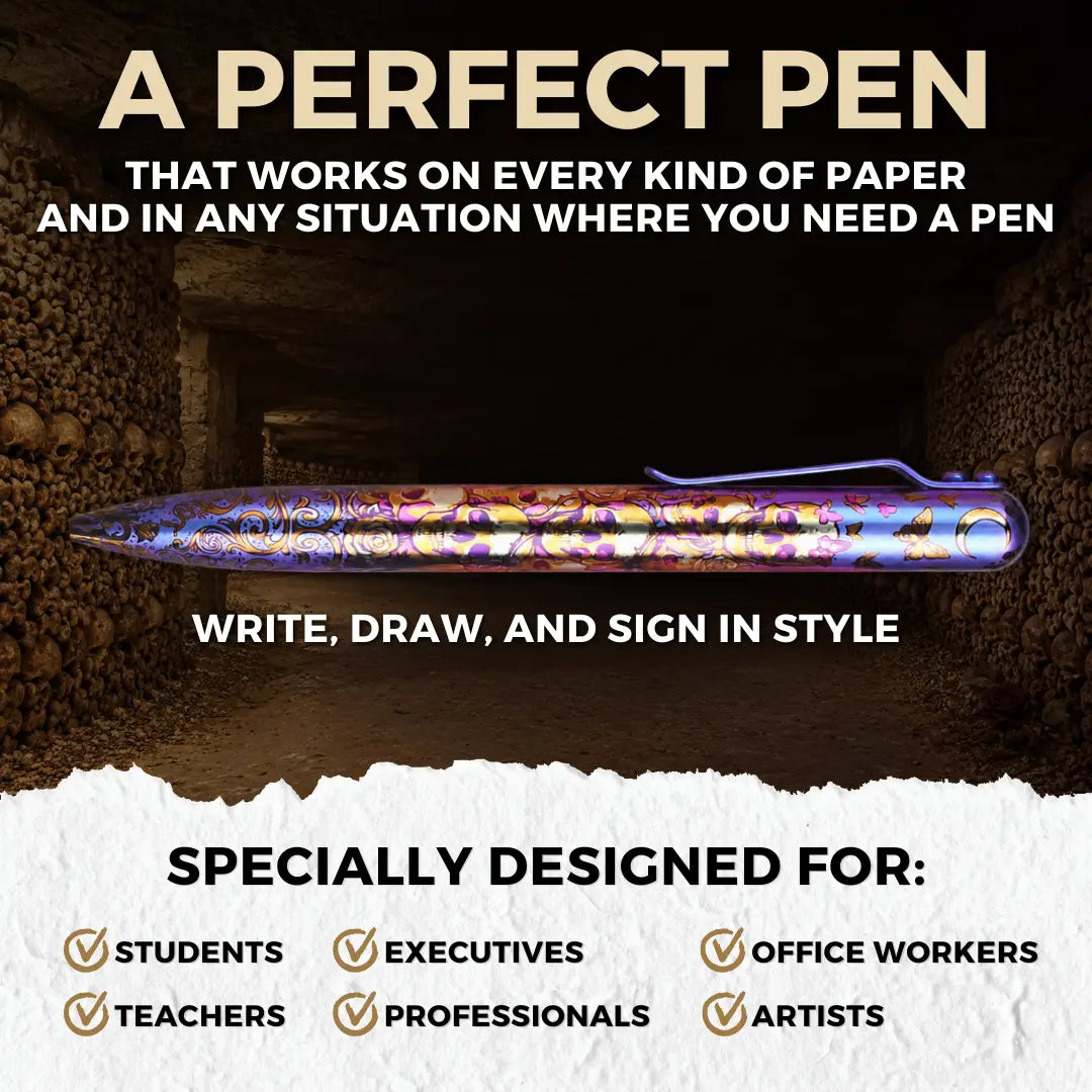THE CATACOMBS - TITANIUM - BASTION® BOLT ACTION PEN (PRE-ORDER)