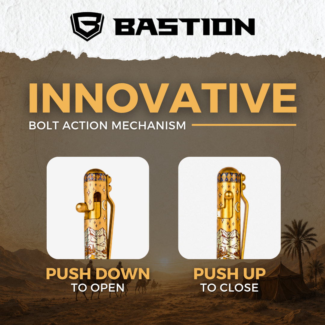 THE DESERT ODYSSEY - TITANIUM - BASTION® BOLT ACTION PEN (PRE-ORDER)