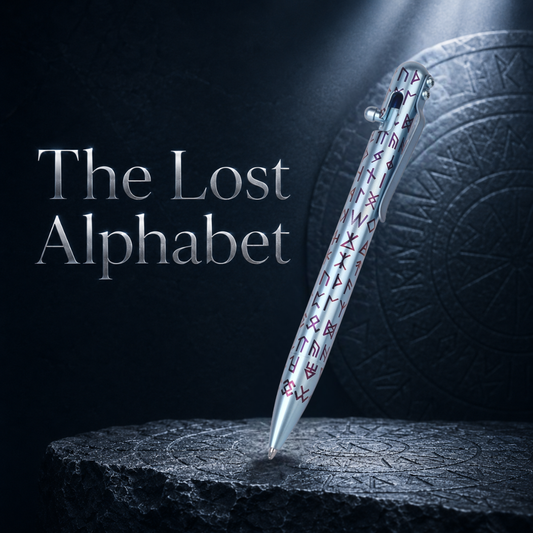 THE LOST ALPHABET - TITANIUM - BASTION® BOLT ACTION PEN (PRE-ORDER)