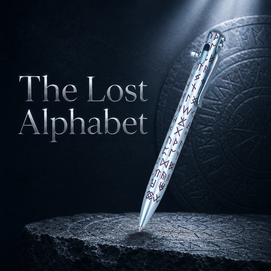 THE LOST ALPHABET - TITANIUM - BASTION® BOLT ACTION PEN (PRE-ORDER)