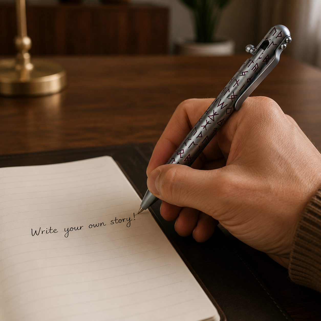 THE LOST ALPHABET - TITANIUM - BASTION® BOLT ACTION PEN (PRE-ORDER)
