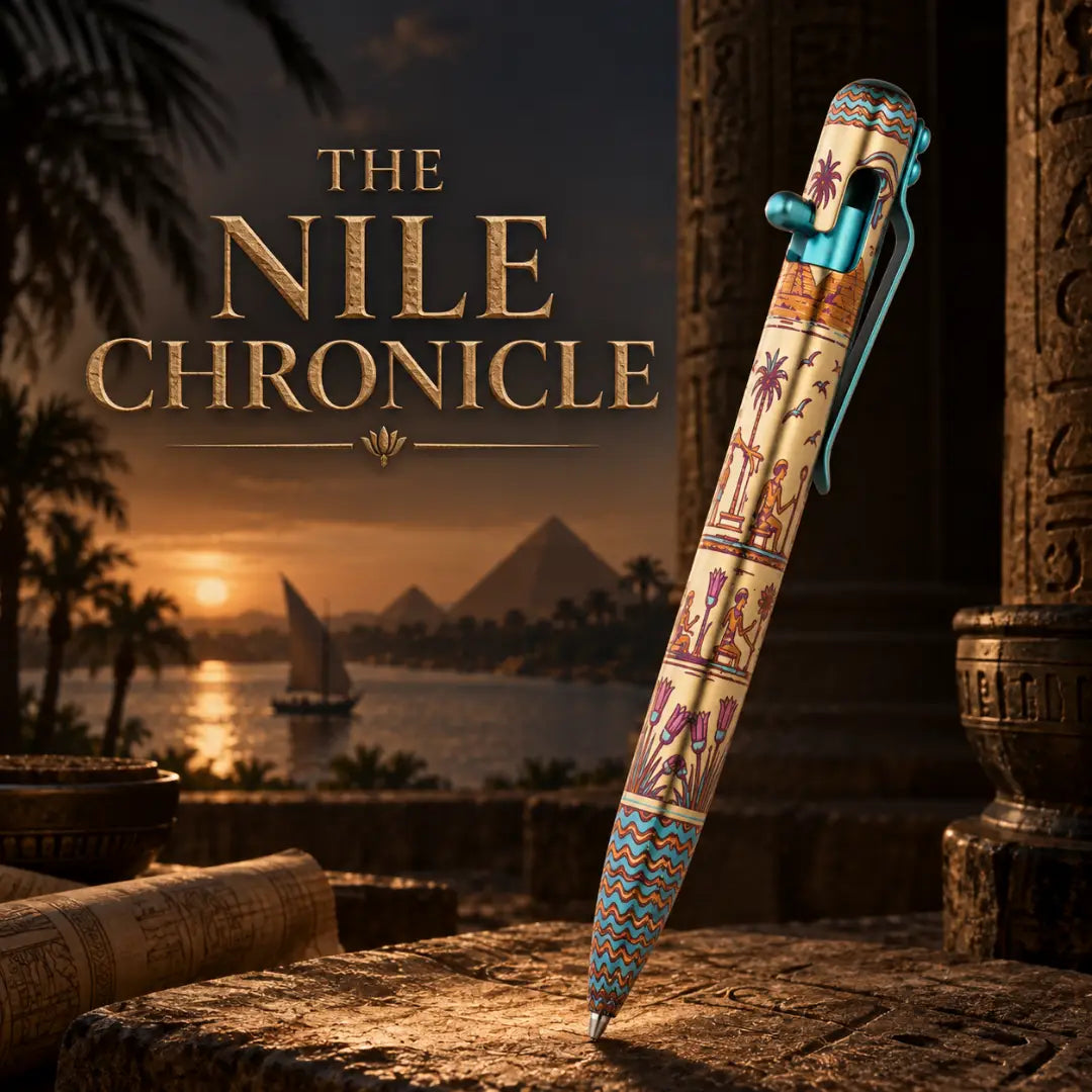 THE NILE CHRONICLE - TITANIUM - BASTION® BOLT ACTION PEN (PRE-ORDER)