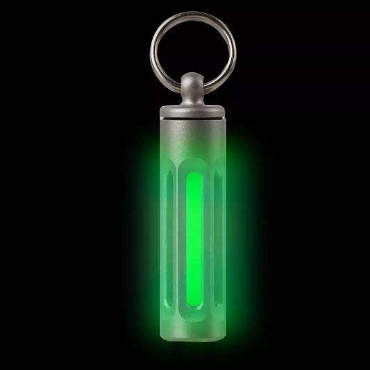 TITAN CORE - TITANIUM - EDC Glow in the Dark Keychain by BASTION® - PRE-ORDER, SHIPPING MID/END OF DECEMBER