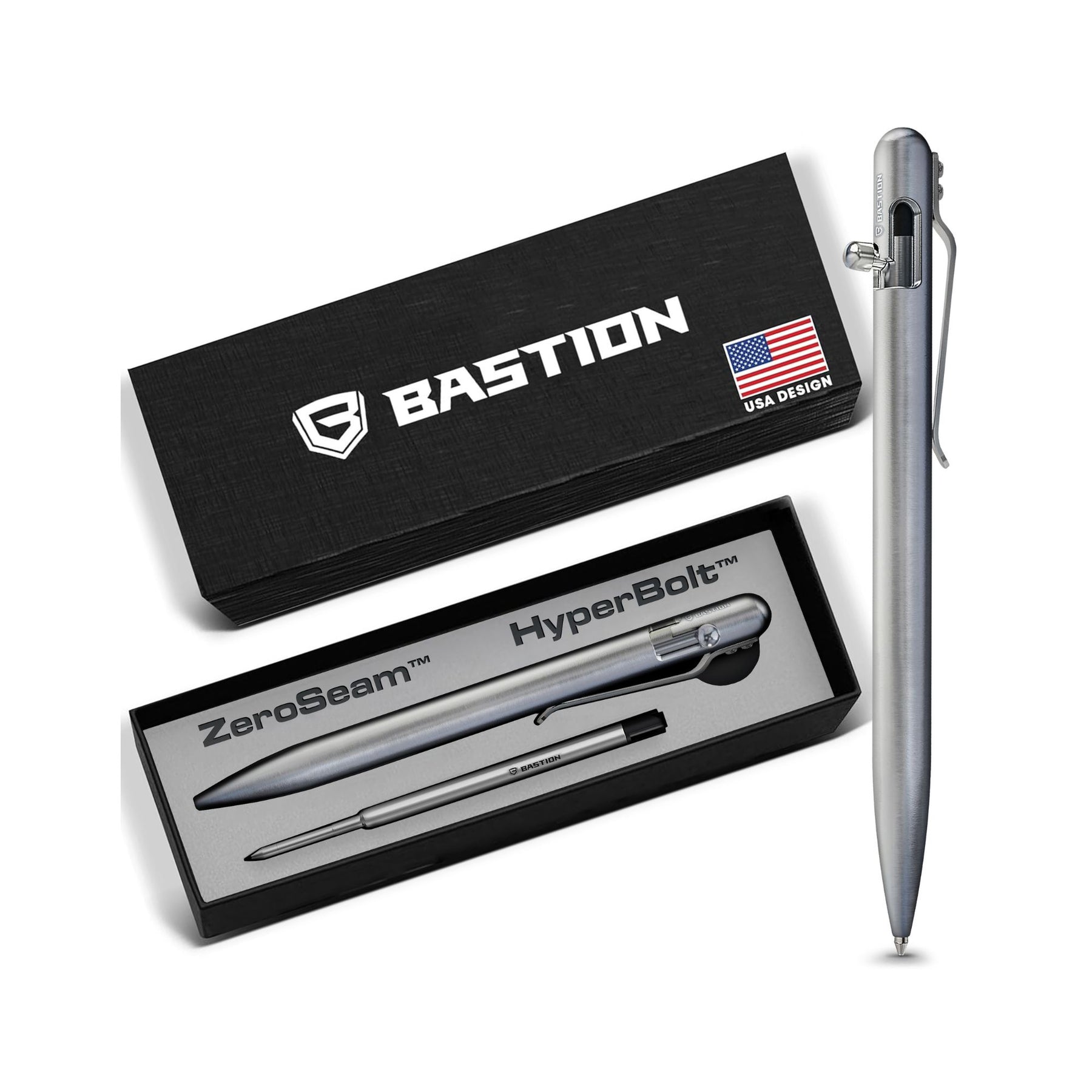 Titanium - SLIM Bolt Action Pen by Bastion®